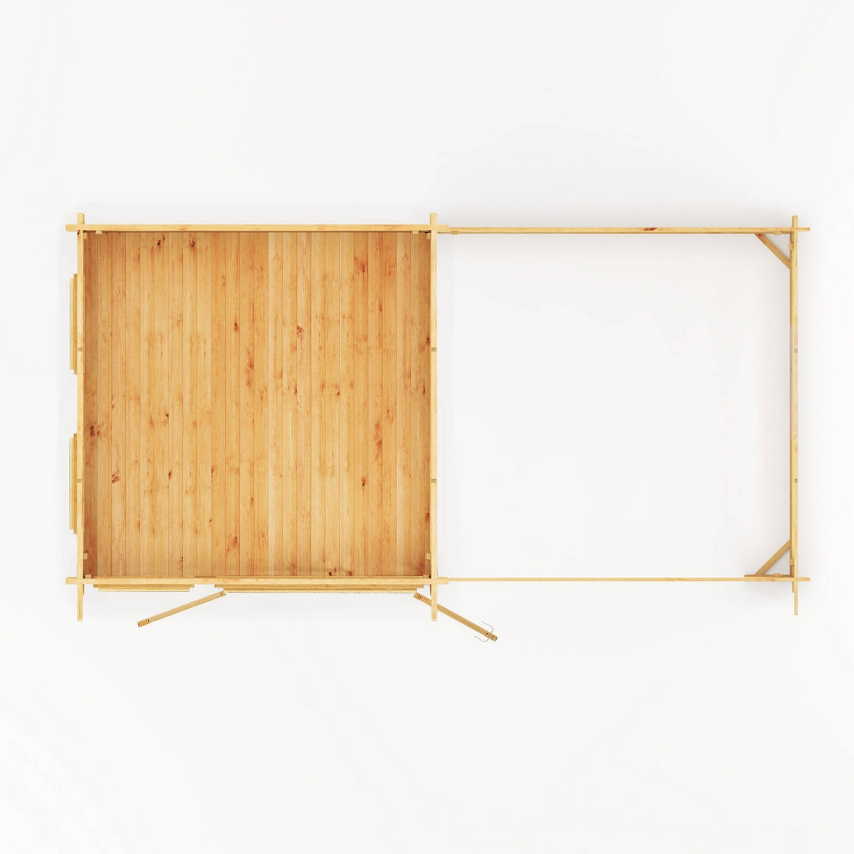 Mercia Studio 10' 11" x 19' 4" Pent Log Cabin - Premium 44mm Cladding Loglap