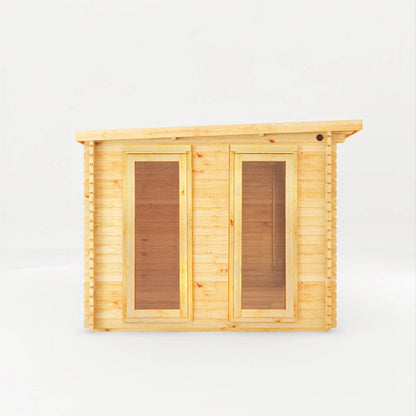 Mercia Studio 10' 11" x 19' 4" Pent Log Cabin - Premium 44mm Cladding Loglap
