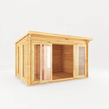 Mercia Studio 9' 3" x 12' 6" Pent Log Cabin - Premium 44mm Cladding Loglap