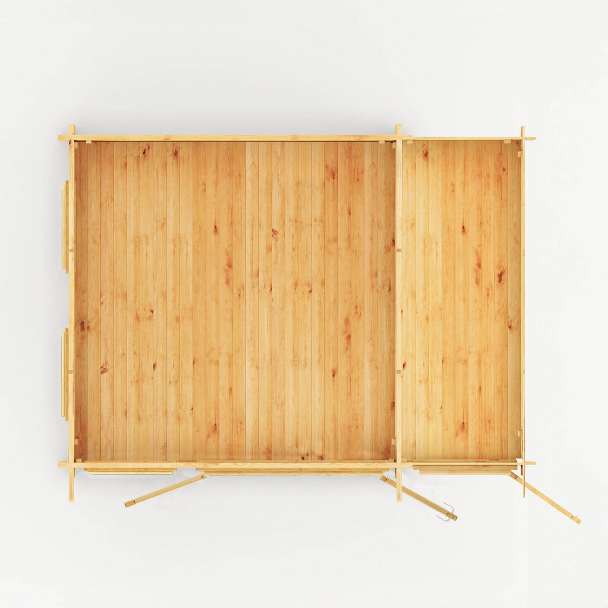 Mercia Studio 10' 11" x 13' 6" Pent Cabin with Shed - Premium 44mm Cladding Loglap