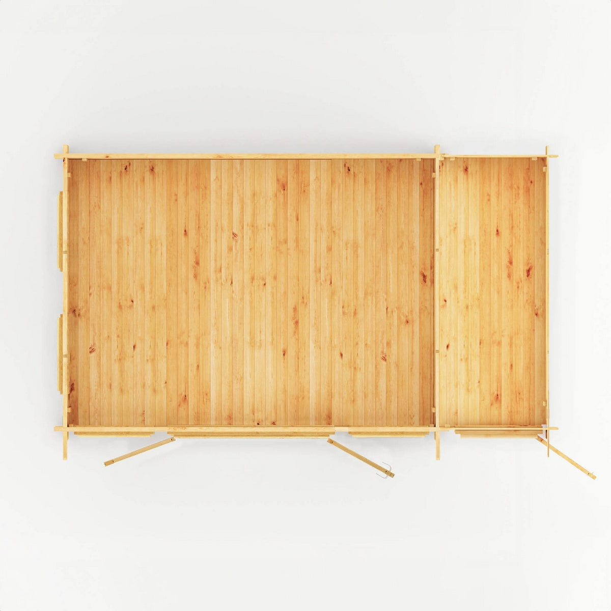 Mercia Studio 10' 11" x 16' 10" Pent Cabin with Shed - Premium 44mm Cladding Loglap