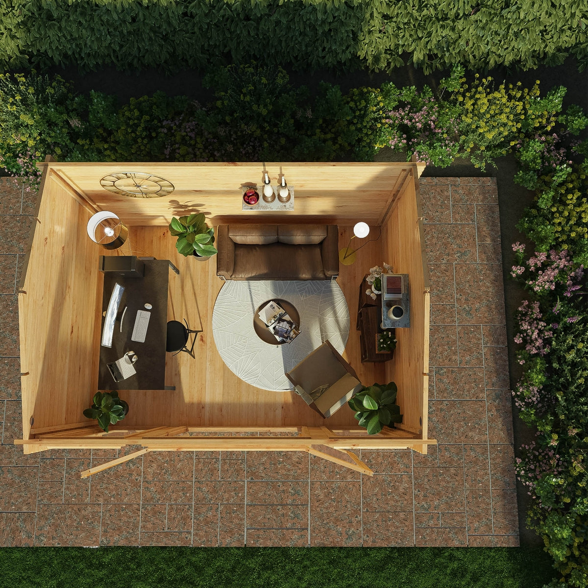 Mercia Studio 10' 3" x 13' 2" Apex Log Cabin - Premium 44mm Cladding Loglap