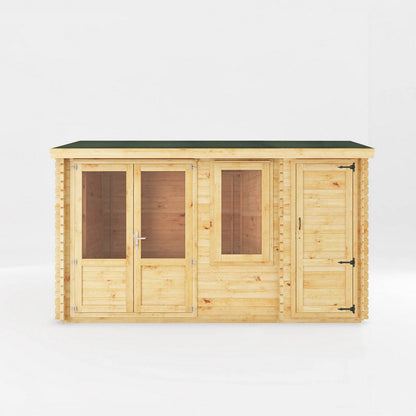 Mercia Elite 10' 3" x 13' 7" Pent Log Cabin - Premium 44mm Cladding Loglap