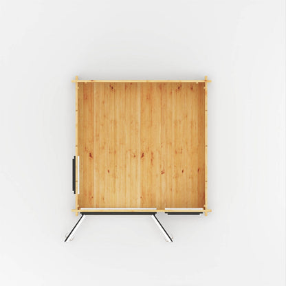 Mercia Elite 10' 3" x 9' 11" Reverse Apex Log Cabin - Premium 44mm Cladding Loglap - Grey UPVC