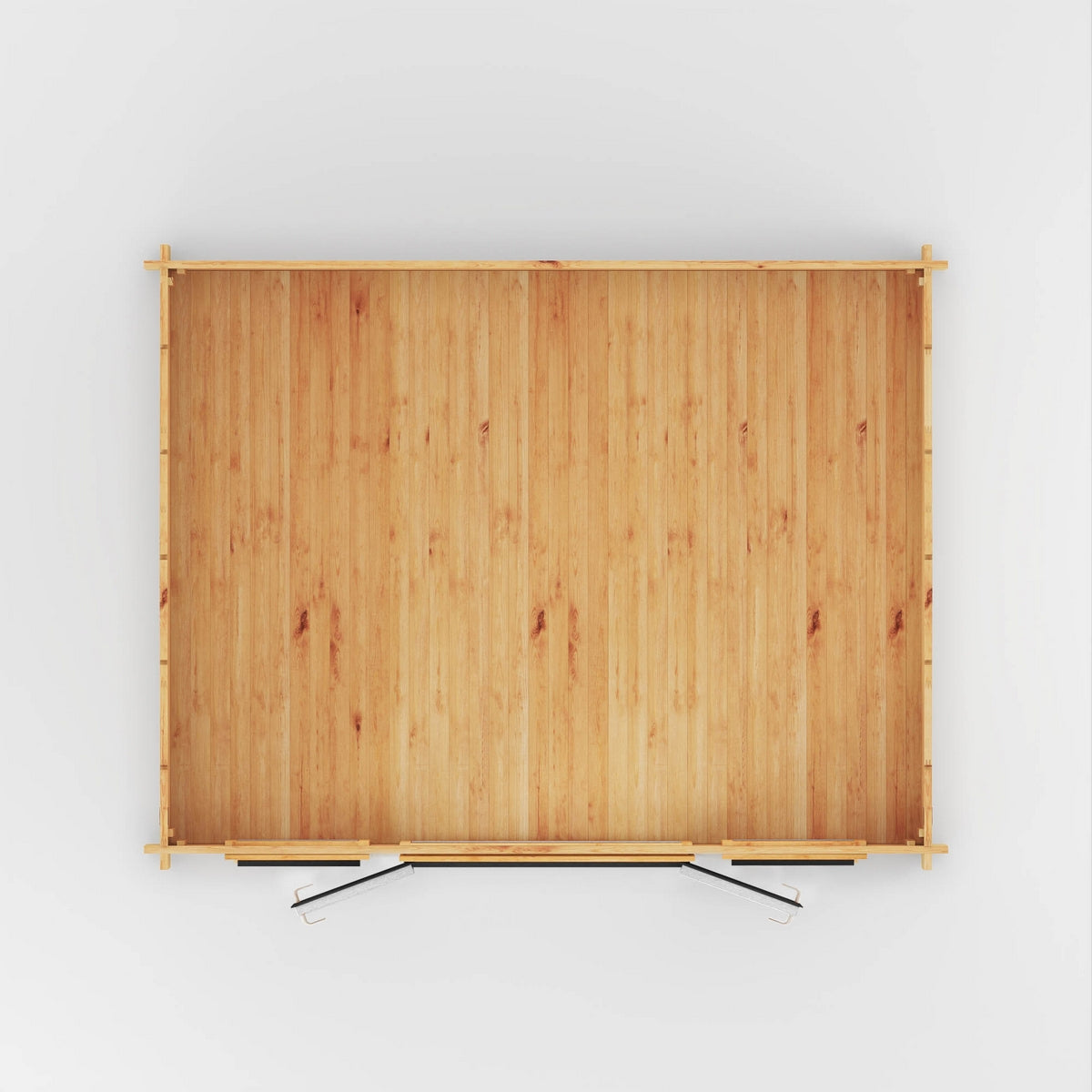 Mercia Studio 11' 11" x 14' 10" Apex Log Cabin - Premium 44mm Cladding Loglap - Grey UPVC