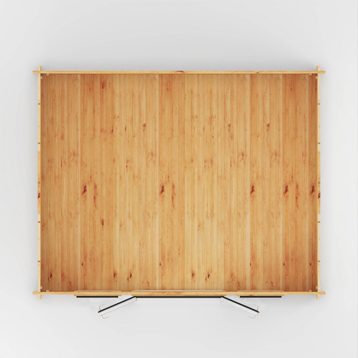 Mercia Studio 13' 7" x 16' 6" Apex Log Cabin - Premium 44mm Cladding Loglap - Grey UPVC