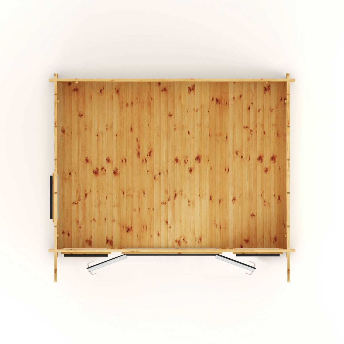 Mercia Helios 11' 5" x 13' 4" Curved Log Cabin - Premium 44mm Cladding Loglap - Grey UPVC