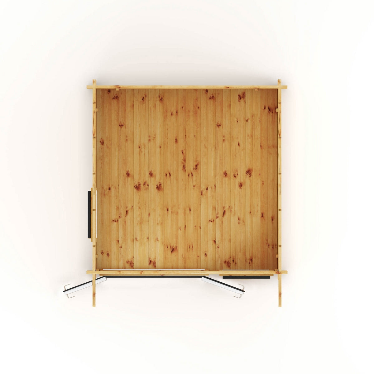 Mercia Helios 11' 5" x 10' Curved Log Cabin - Premium 44mm Cladding Loglap - Grey UPVC