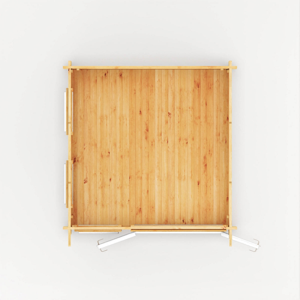 Mercia Studio 9' 11" x 9' 11" Pent Log Cabin - Premium 44mm Cladding Loglap - White UPVC