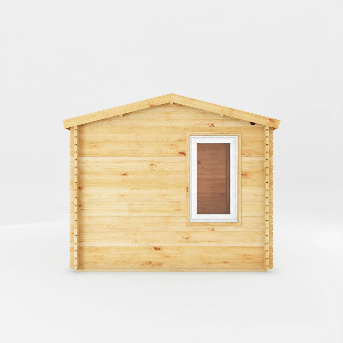 Mercia Elite 10' 3" x 9' 11" Reverse Apex Log Cabin - Premium 44mm Cladding Loglap - White UPVC