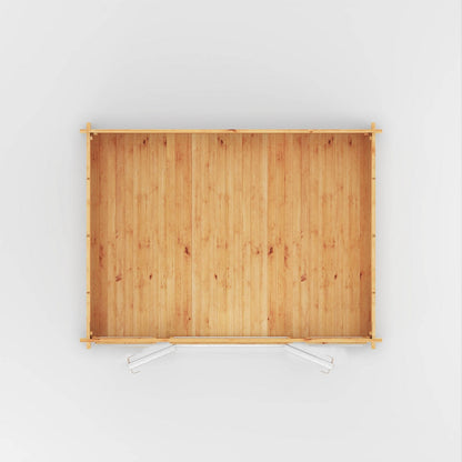 Mercia Studio 10' 3" x 13' 2" Apex Log Cabin - Premium 44mm Cladding Loglap - White UPVC