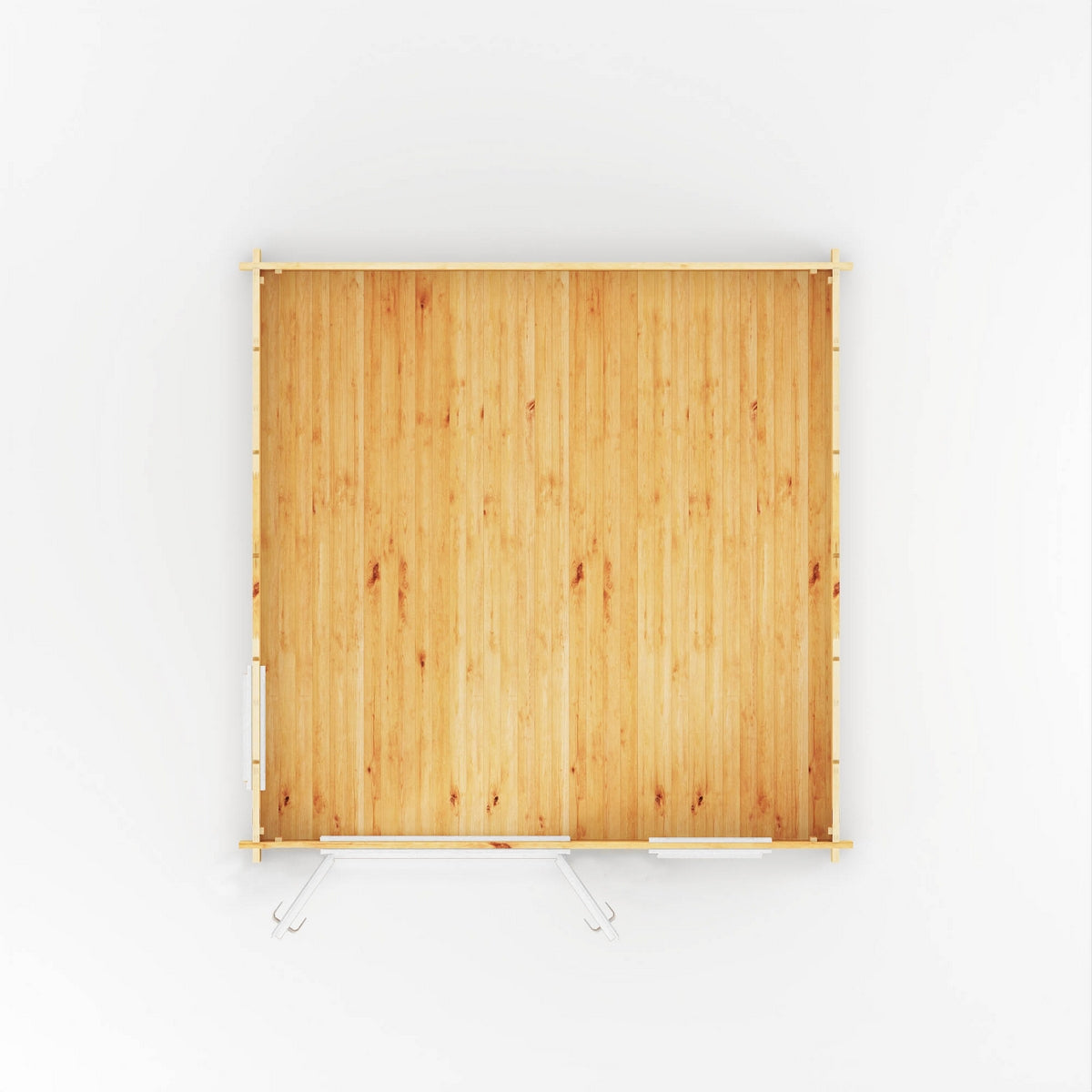 Mercia Elite 13' 6" x 13' 2" Apex Log Cabin - Premium 44mm Cladding Loglap - White UPVC