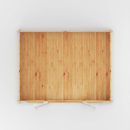 Mercia Studio 11' 11" x 14' 10" Apex Log Cabin - Premium 44mm Cladding Loglap - White UPVC