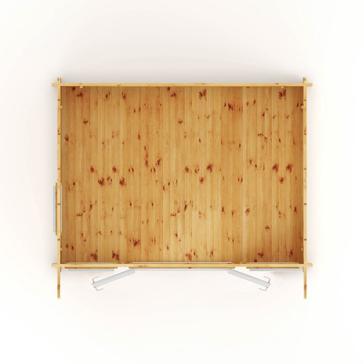 Mercia Helios 11' 5" x 13' 4" Curved Log Cabin - Premium 44mm Cladding Loglap - White UPVC