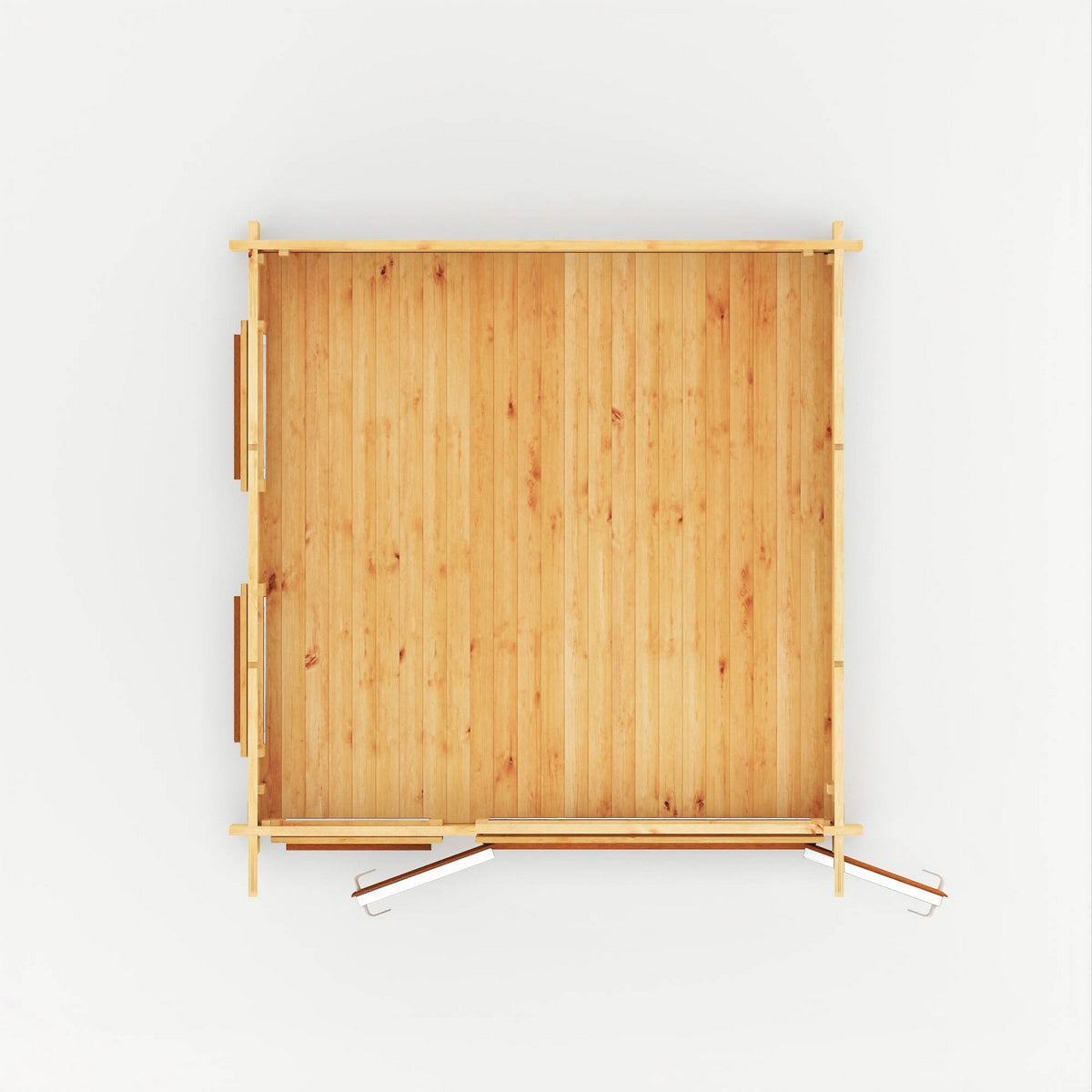 Mercia Studio 9' 11" x 9' 11" Pent Log Cabin - Premium 44mm Cladding Loglap - Brown UPVC