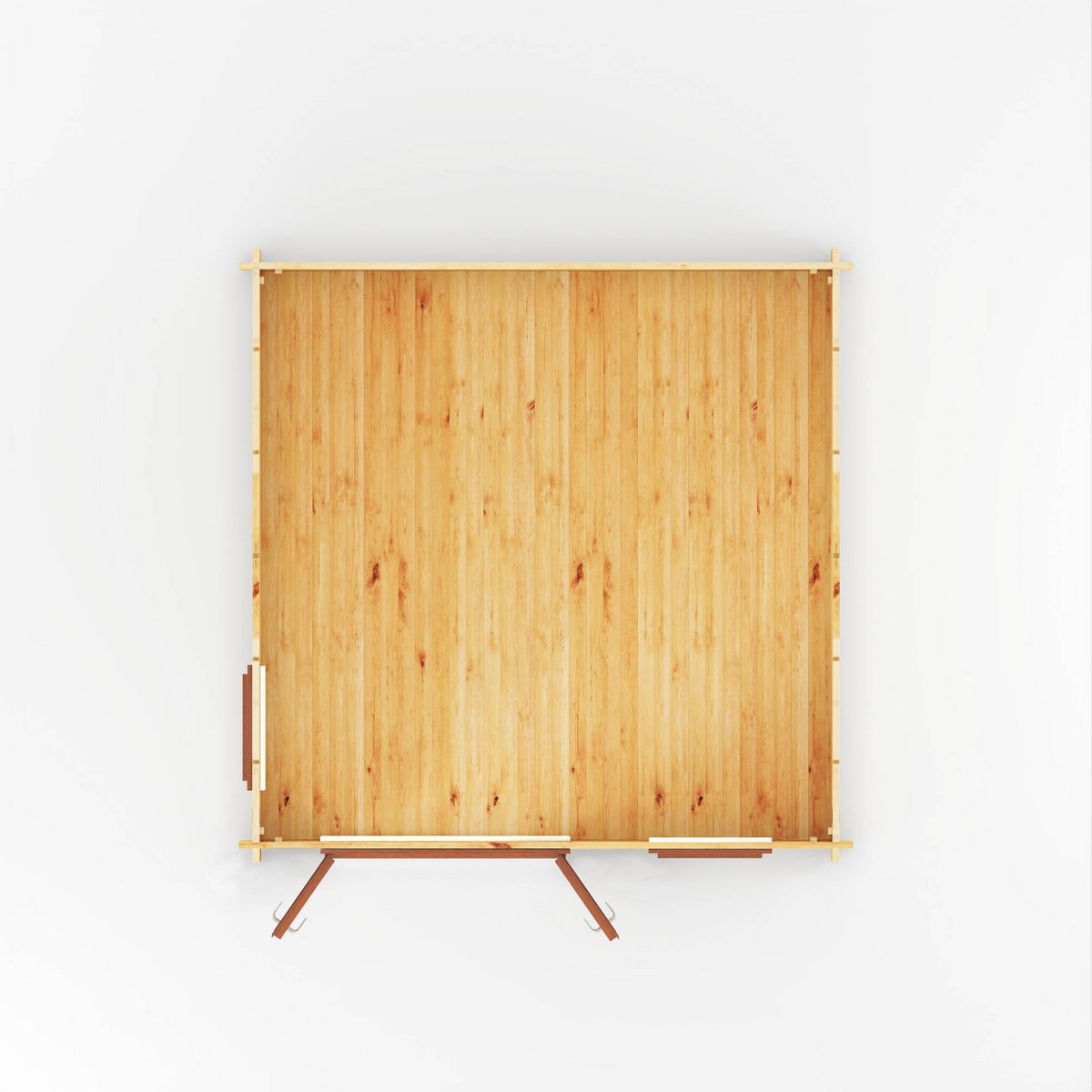 Mercia Elite 13' 6" x 13' 2" Apex Log Cabin - Premium 44mm Cladding Loglap - Brown UPVC