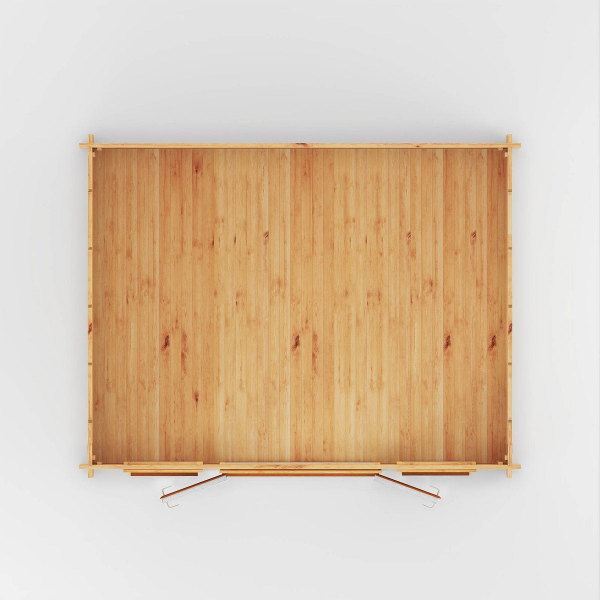 Mercia Studio 11' 11" x 14' 10" Apex Log Cabin - Premium 44mm Cladding Loglap - Brown UPVC