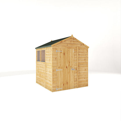 Mercia Woodsman 6' 3" x 6' 2" Apex Shed - Premium Dip Treated Shiplap - Styrene Windows