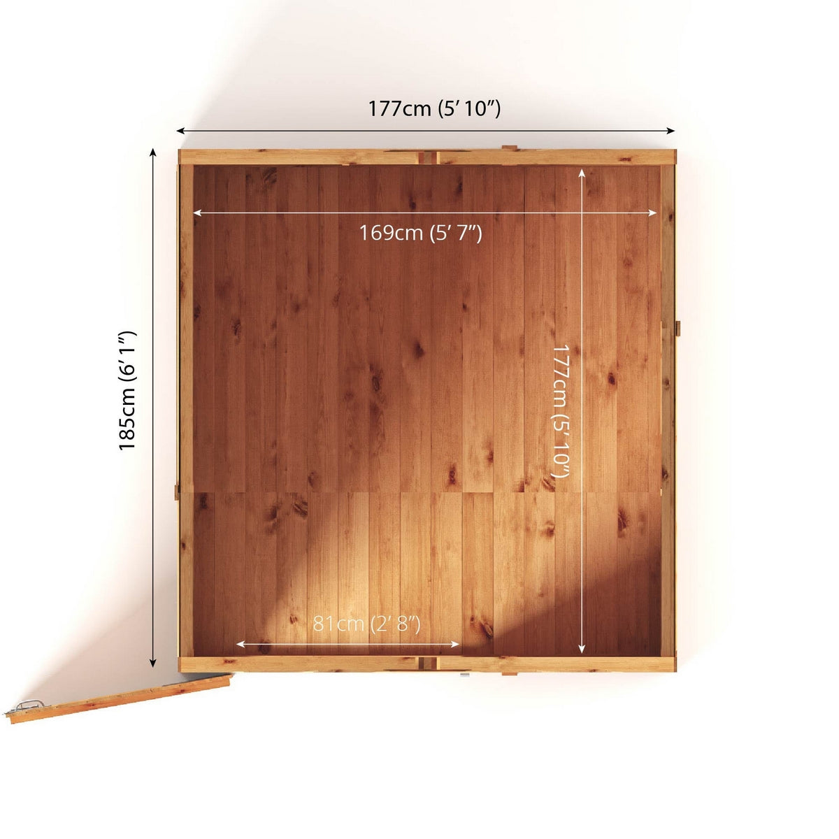Mercia Woodsman 6' 3" x 6' 2" Apex Shed - Premium Dip Treated Shiplap - Styrene Windows