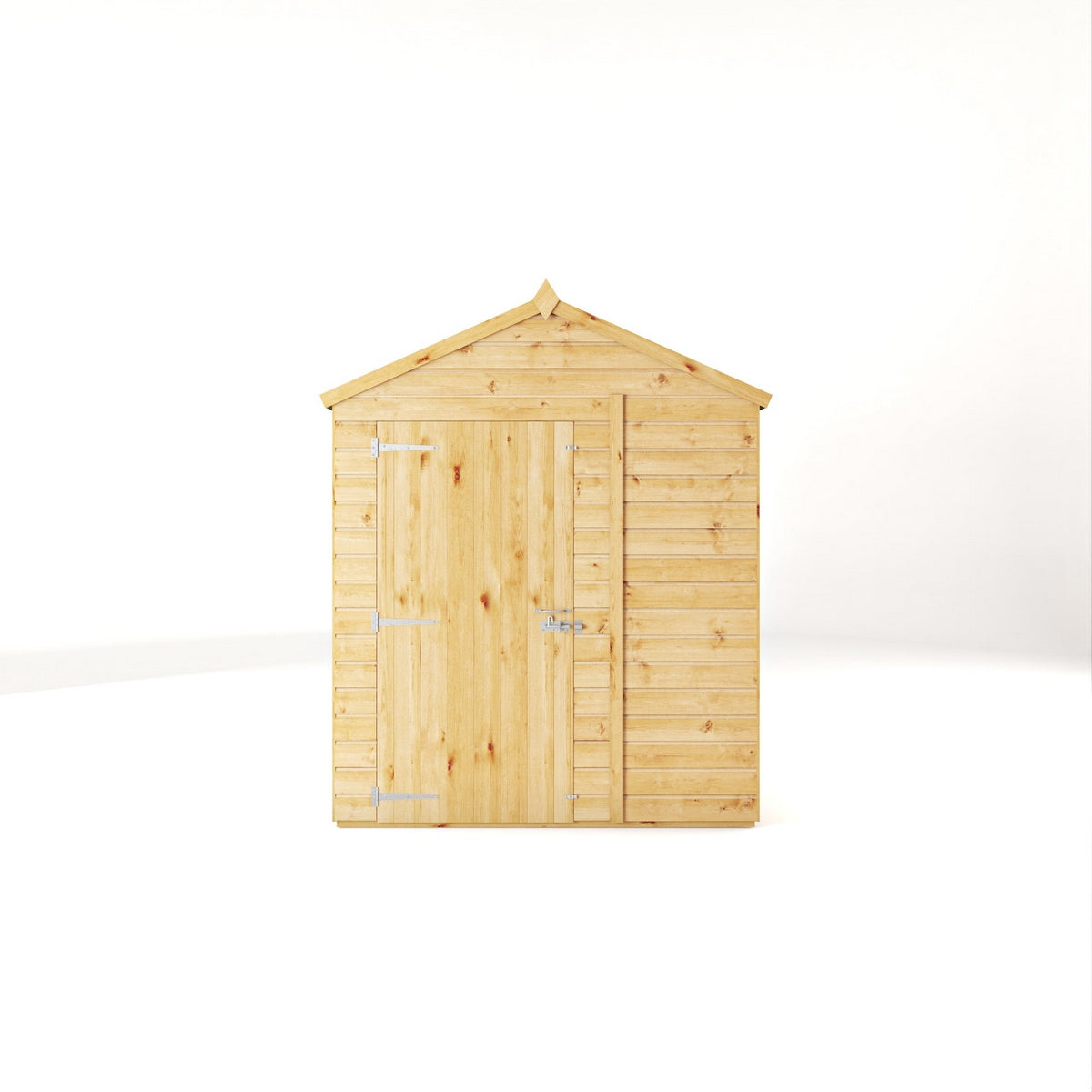 Mercia Woodsman 8' 2" x 6' 2" Apex Shed - Premium Dip Treated Shiplap - Styrene Windows