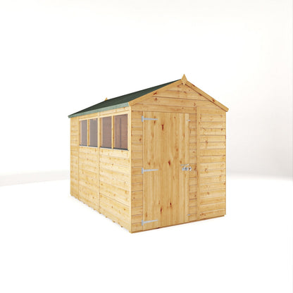 Mercia Woodsman 10' 1" x 6' 2" Apex Shed - Premium Dip Treated Shiplap - Styrene Windows