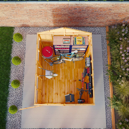 Mercia Woodsman 10' 1" x 8' 2" Apex Shed - Premium Dip Treated Shiplap - Styrene Windows