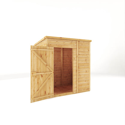 Mercia Woodsman 6' 5" x 4' 2" Pent Shed - Premium Dip Treated Shiplap - Styrene Windows