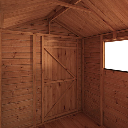 Mercia Woodsman 6' 3" x 6' 2" Apex Shed - Premium Dip Treated Shiplap - Glass Windows