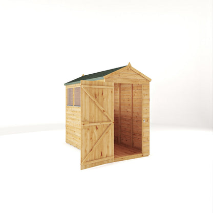 Mercia Woodsman 8' 2" x 4' 3" Apex Shed - Premium Dip Treated Shiplap - Glass Windows