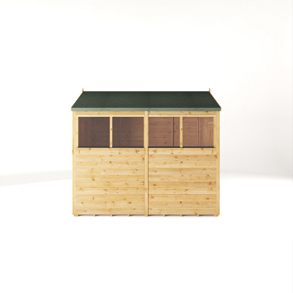 Mercia Woodsman 8' 2" x 6' 2" Apex Shed - Premium Dip Treated Shiplap - Glass Windows