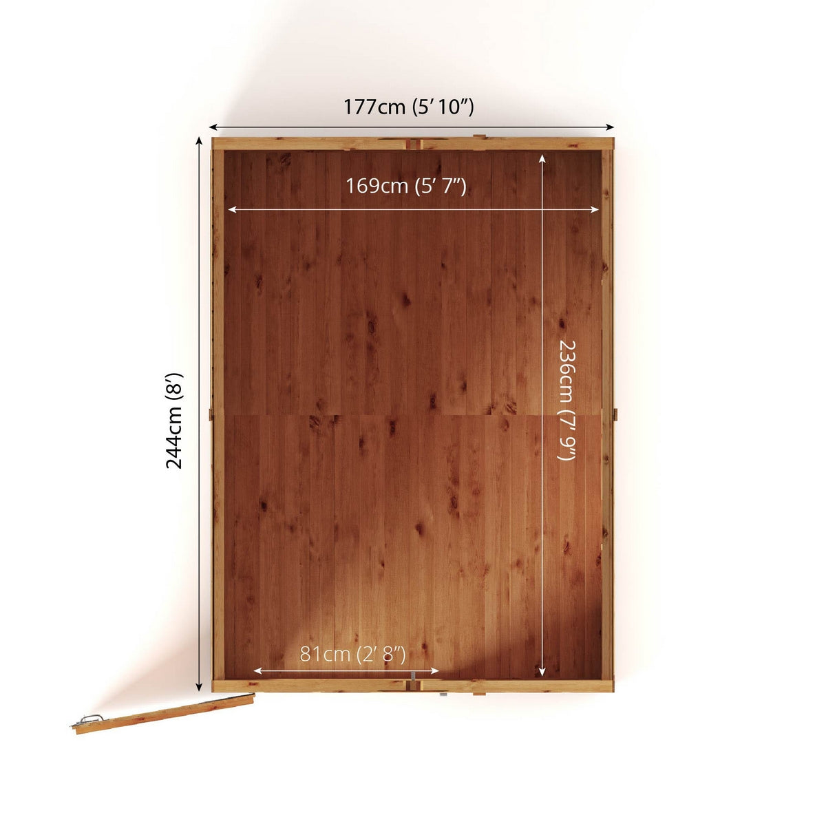 Mercia Woodsman 8' 2" x 6' 2" Apex Shed - Premium Dip Treated Shiplap - Glass Windows