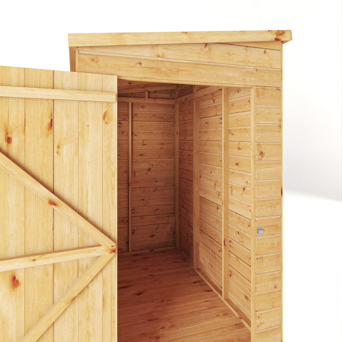 Mercia Woodsman 6' 5" x 4' 2" Pent Shed - Premium Dip Treated Shiplap - Glass Windows