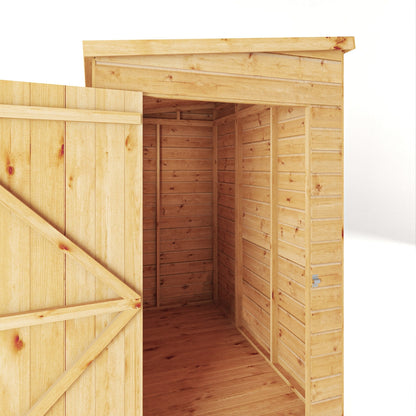 Mercia Woodsman 6' 5" x 4' 2" Pent Shed - Premium Dip Treated Shiplap - Glass Windows