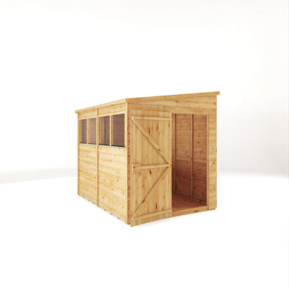 Mercia Woodsman 8' 4" x 6' 2" Pent Shed - Premium Dip Treated Shiplap - Glass Windows