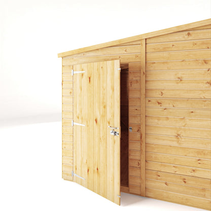 Mercia Woodsman 10' 3" x 8' 1" Pent Shed - Premium Dip Treated Shiplap - Glass Windows