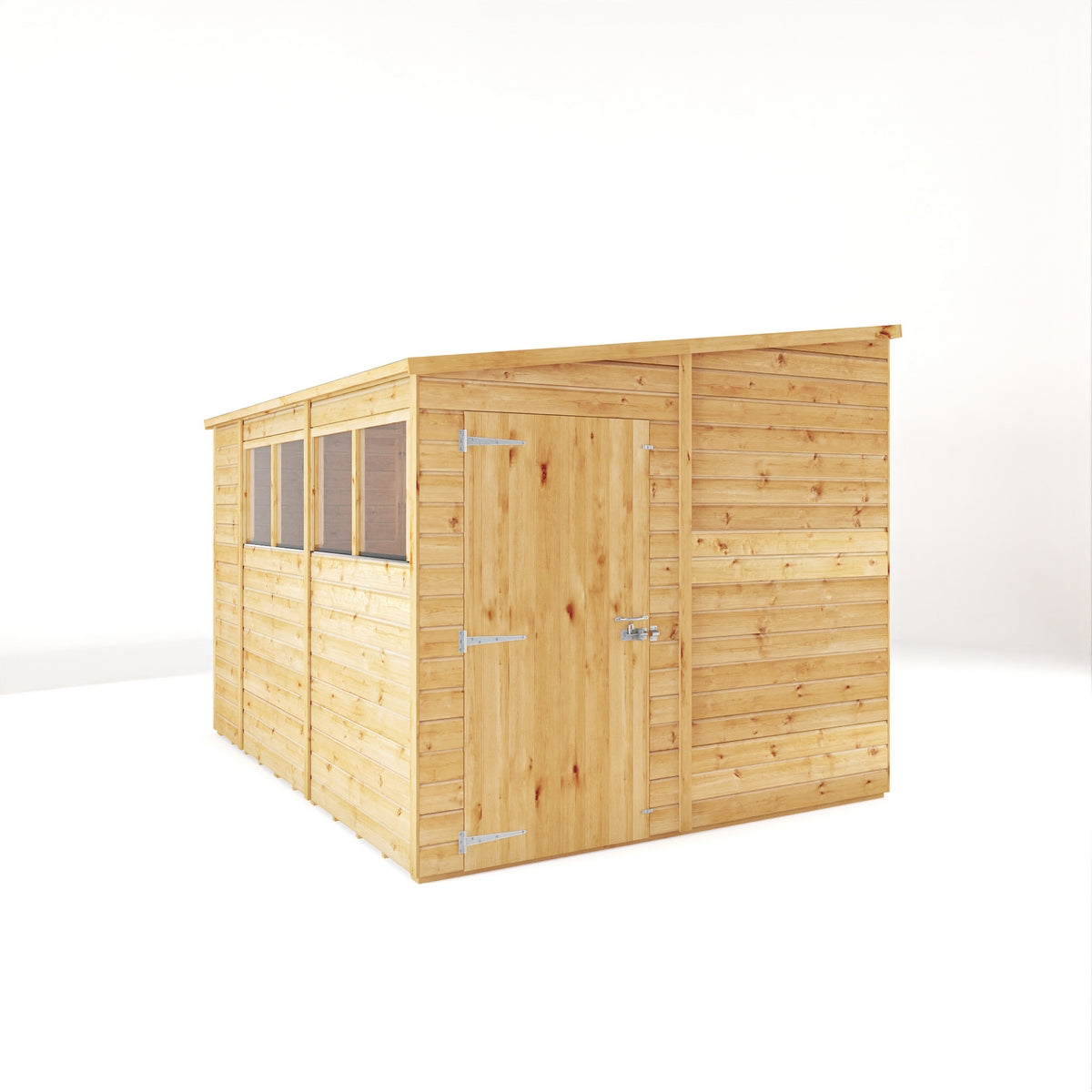 Mercia Woodsman 10' 3" x 8' 1" Pent Shed - Premium Dip Treated Shiplap - Glass Windows