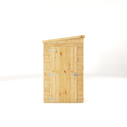 Mercia Woodsman 8' 1" x 3' 11" Pent Shed - Premium Dip Treated Shiplap - Styrene Windows