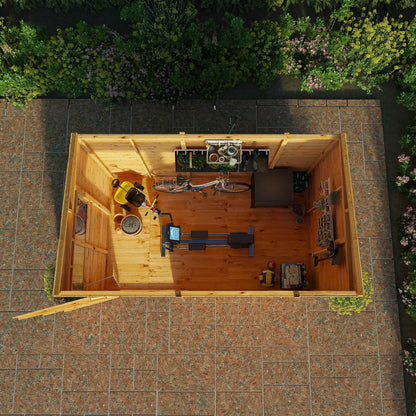 Mercia Woodsman 10' 3" x 6' 2" Pent Shed - Premium Dip Treated Shiplap - Styrene Windows