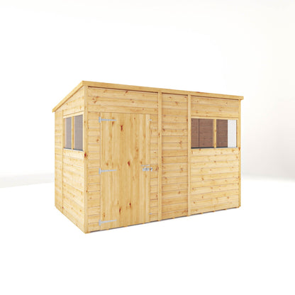 Mercia Woodsman 10' 3" x 6' 2" Pent Shed - Premium Dip Treated Shiplap - Styrene Windows