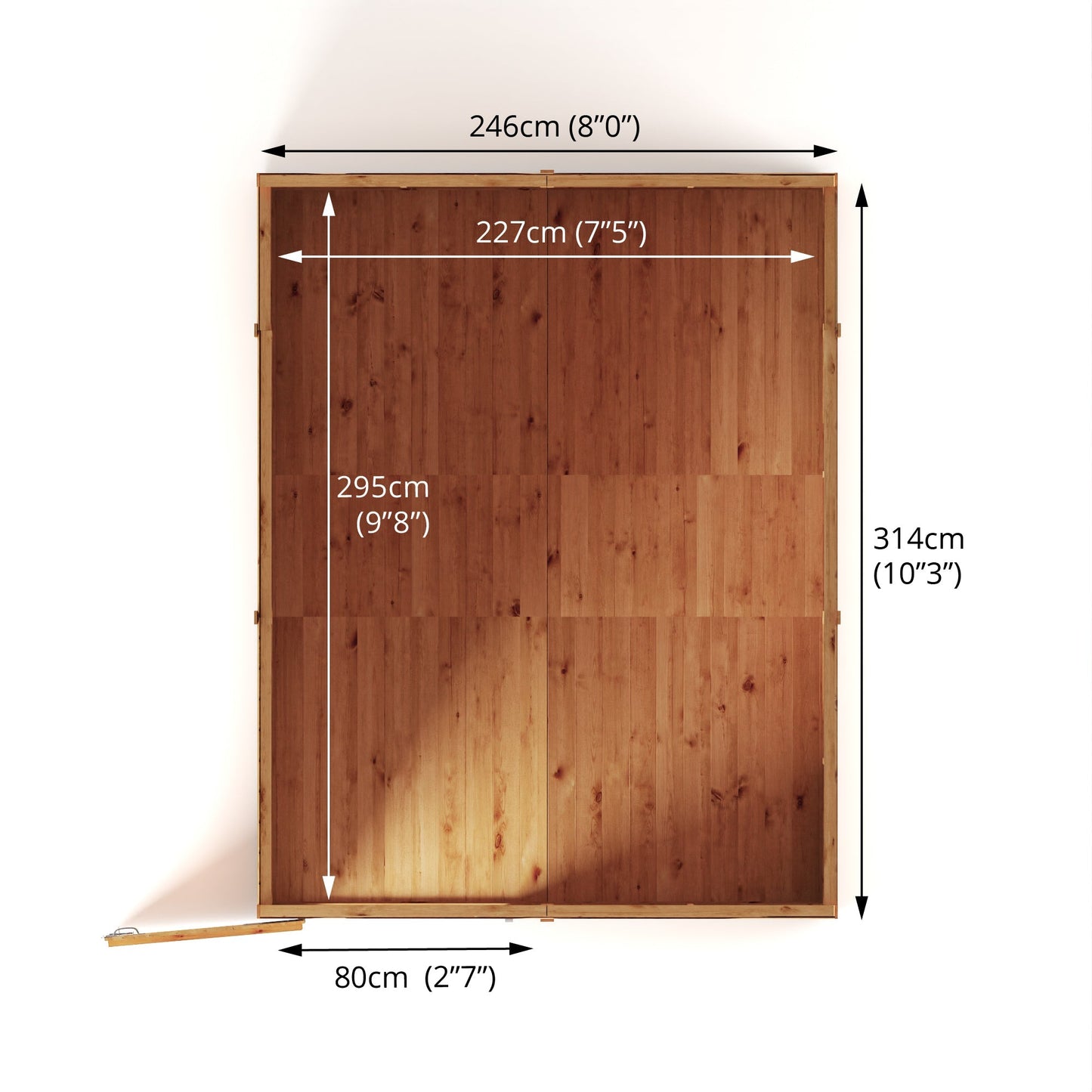 Mercia Woodsman 10' 3" x 8' Pent Shed - Premium Dip Treated Shiplap - Styrene Windows