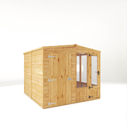 Mercia Woodsman 8' 4" x 8' Apex Combi Greenhouse Shed - Premium Dip Treated Shiplap- Glass Windows