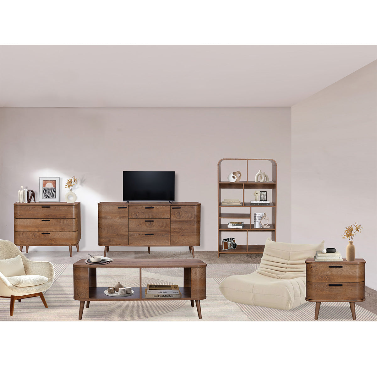 Copenhagen Sideboard Dark Brown 2 Doors 4 Shelves